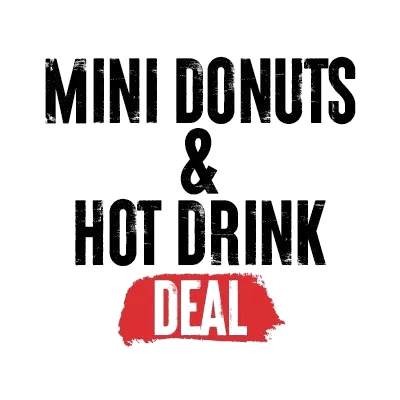 Pizza Hut Buffet Mini Donuts served with a hot drink for £4.99.