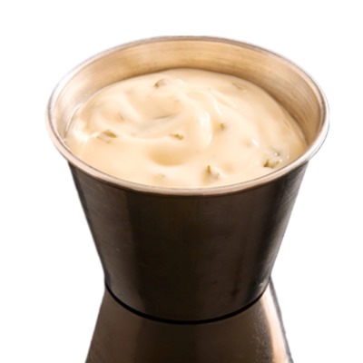 Sour cream dip, smooth and cooling, served at Pizza Hut Buffet.