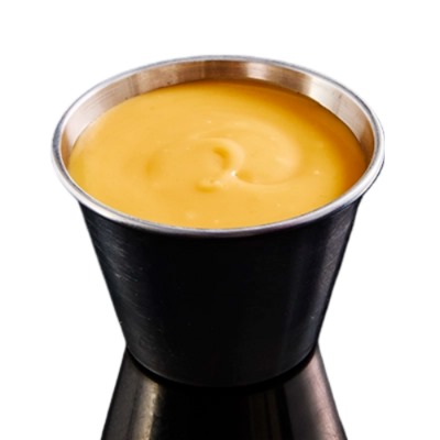 Nacho cheese dip, creamy and cheesy, served at Pizza Hut Buffet.