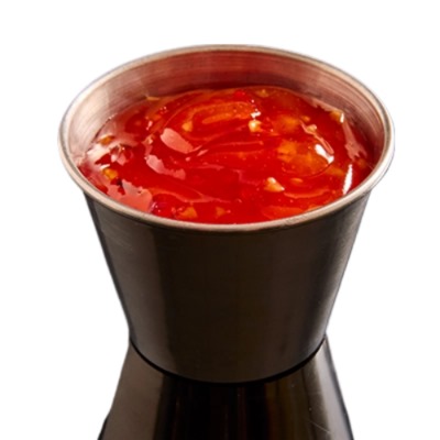 Sweet chilli dip with a balance of heat and sweetness, Pizza Hut Buffet.