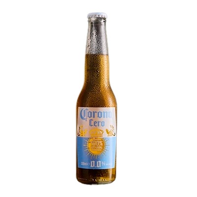 Corona Cero alcohol-free lager, 330ml bottle, available at Pizza Hut Buffet.