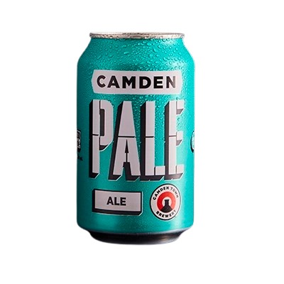 Camden Pale Ale beer, 330ml bottle, ABV 4%, served at Pizza Hut Buffet.