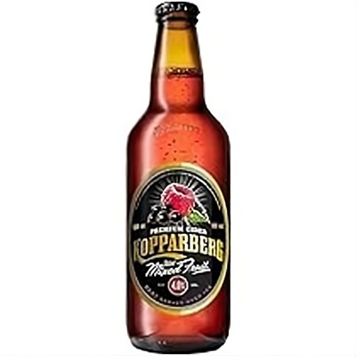 Kopparberg Strawberry & Lime cider, 500ml bottle, ABV 4%, Pizza Hut Buffet.