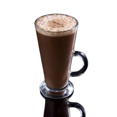 Rich hot chocolate drink topped with cream at Pizza Hut Buffet, £3.99.