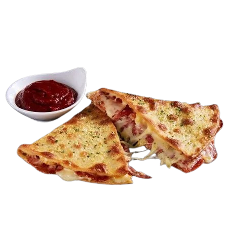 Pepperoni Melt loaded with pepperoni and mozzarella, served with fries and marinara sauce at Pizza Hut Buffet.