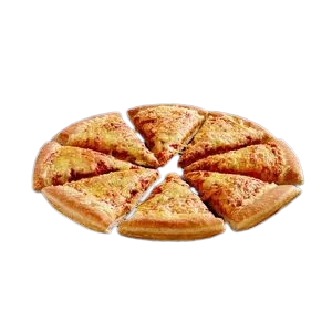 Vegan Margherita pizza with classic tomato sauce and vegan cheese.