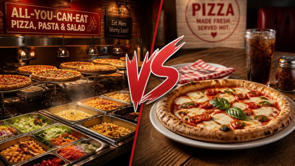 Pizza Hut buffet vs à la carte