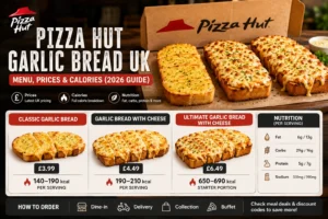 Garlic bread varieties and nutrition guide for Pizza Hut Garlic Bread UK menu items.